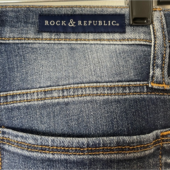 Rock & Republic Berlin Blue Distressed Ripped Jeans Women’s Size 6 - Picture 8 of 14